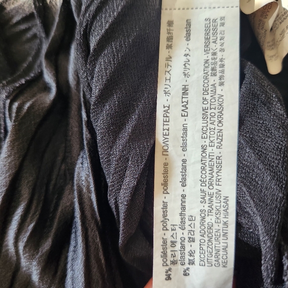 ZARA Black crop top crossed front ribbed Size S - Picture 5 of 5